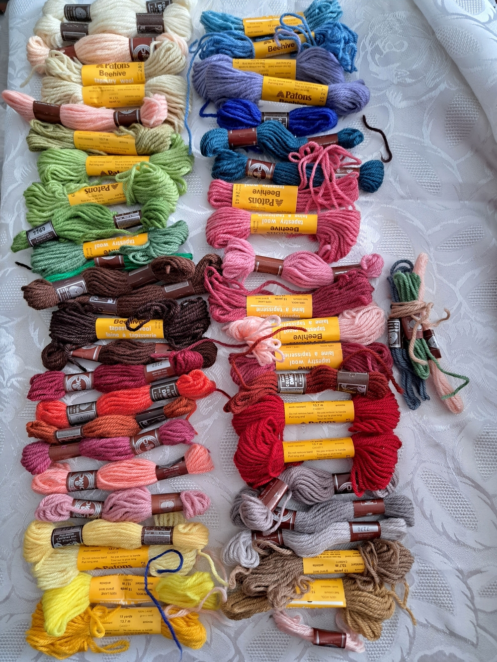 Patons Beehive & Laine Colbert Tapestry Wool Assorted Colors – Multi 24+ Skeins.